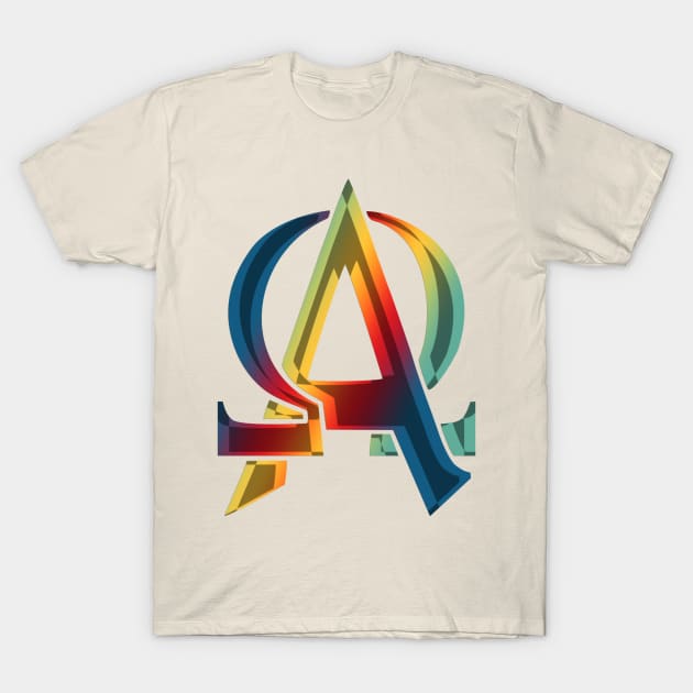 Greek Alphabet - Letter Alpha Omega 1 T-Shirt by EDDArt